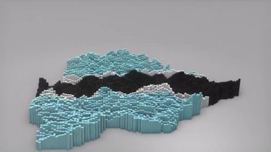 Botswana ülke açılışı 3d çubuklarıyla haritayı oluşturan haberler, siyasi olaylar, spor tanıtımları ve sunumlar için kullanışlı Waving Flag Design.