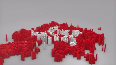 Hong Kong ülke açılışı 3d çubuklarıyla haritayı oluşturan Waving Flag Design haberler, politik olaylar, spor tanıtımları ve sunumlar için kullanışlı.