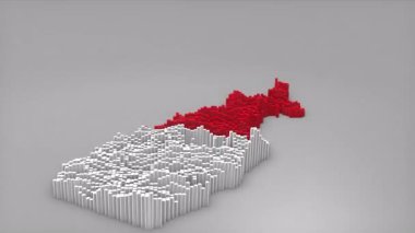 Waving Flag Design ile haritayı oluşturan 3d çubuklu Monako ülke açılışı haberleri, politik etkinlikleri, spor tanıtımları ve sunumları için kullanışlı.