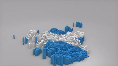 İskoçya ülke açılışı 3D çubuklarıyla haritayı oluşturan Waving Flag Design haber, siyasi olaylar, spor tanıtımları ve sunumlar için kullanışlı.