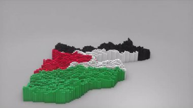 Ürdün ülke açılışı 3d çubuklarıyla haritayı oluşturan Waving Flag Design haber, siyasi olaylar, spor tanıtımları ve sunumlar için kullanışlı.