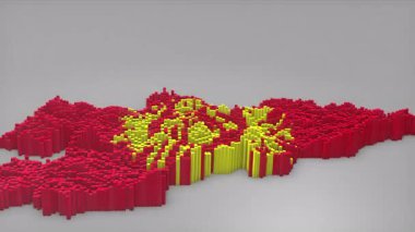 Kırgızistan ülke açılışı 3d çubuklarıyla haber, siyasi olaylar, spor tanıtımları ve sunumlar için kullanışlı Waving Flag Design ile haritayı oluşturan giriş.