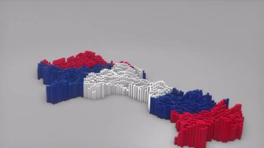 Laos ülke açıcı girişi 3d çubuklarıyla haritayı oluşturan Waving Flag Design haber, politik olaylar, spor tanıtımları ve sunumlar için kullanışlı.