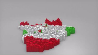 Burundi ülke açılışı 3d çubuklarıyla yeni bir harita oluşturdu. Waving Flag Design, haberler, politik olaylar, spor tanıtımları ve sunumlar için kullanışlı..