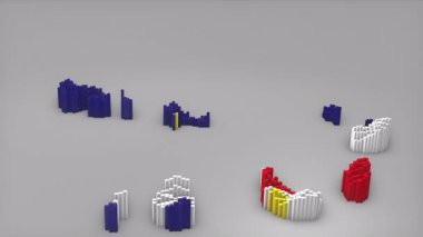 Cape Verde ülke girişi 3d çubuklarıyla haritayı oluşturan Waving Flag Design haber, politik olaylar, spor tanıtımları ve sunumlar için kullanışlı.