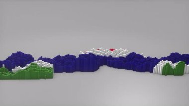 Gambiya ülke girişi 3d çubuklarıyla haritayı oluşturan Waving Flag Design haber, politik olaylar, spor tanıtımları ve sunumlar için kullanışlı.