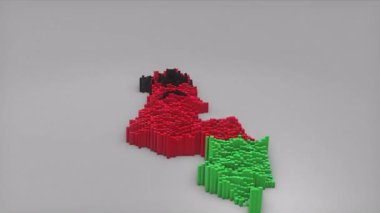 Malawi ülke açılışı 3d çubuklarla başlatılarak haber, siyasi olaylar, spor tanıtımları ve sunumlar için yararlı olan Dalgalanan Bayrak Tasarımı ile harita oluşturuluyor.