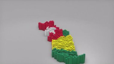 Togo ülke açılışı 3d çubuklarıyla haritayı oluşturan Waving Flag Design haber, politik olaylar, spor tanıtımları ve sunumlar için kullanışlı.