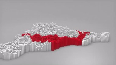 Paskalya Adası ülke açılışı 3d çubuklarıyla haber, siyasi olaylar, spor tanıtımları ve sunumlar için kullanışlı Waving Flag Design ile haritayı oluşturan giriş.