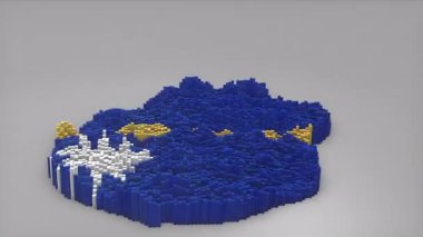 Nauru ülke açılışı 3d çubuklarıyla haritayı oluşturan Waving Flag Design haber, politik olaylar, spor tanıtımları ve sunumlar için kullanışlı.