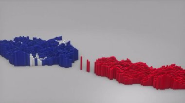 Samoa ülke açılışı 3d çubuklarıyla haritayı oluşturan haberler, siyasi olaylar, spor tanıtımları ve sunumlar için yararlı olan Dalgalanan Bayrak Tasarımı.