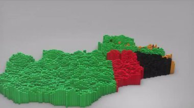 Zambiya ülke girişi 3d çubuklarıyla haritayı oluşturan Waving Flag Design haber, siyasi olaylar, spor tanıtımları ve sunumlar için kullanışlı.