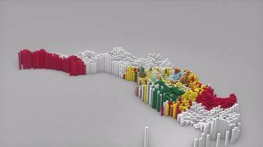 ABD 'nin Florida Eyaleti girişi 3D çubuklarla haritayı oluşturan Waving Flag Design ile haberler, politik olaylar, spor tanıtımları ve sunumlar için kullanışlı.