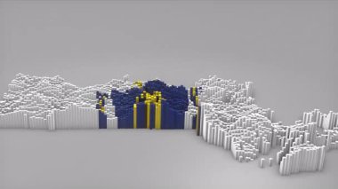 ABD Massachusetts Eyaleti giriş 3d çubuklarıyla haber, siyasi olaylar, spor tanıtımları ve sunumlar için kullanışlı Waving Flag Design ile harita oluşturur.