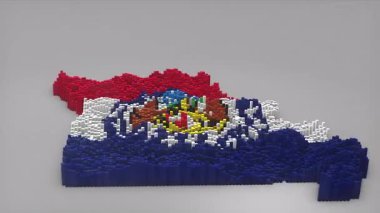 ABD 'nin Missouri Eyaleti girişi 3d çubuklarla haritayı oluşturan haber, siyasi olaylar, spor tanıtımları ve sunumlar için kullanışlı Dalgalı Bayrak Tasarımı.