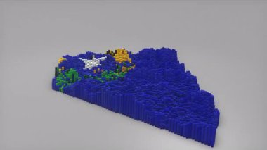 ABD 'nin Nevada Eyaleti girişi 3D çubuklarla haritayı oluşturan Waving Flag Design ile haberler, politik olaylar, spor tanıtımları ve sunumlar için kullanışlı.