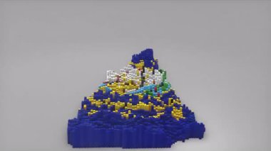 ABD 'nin New Hampshire Eyaleti girişi 3D çubuklarla haritayı oluşturan haber, politik olaylar, spor tanıtımları ve sunumlar için kullanışlı Dalgalanan Bayrak Tasarımı.