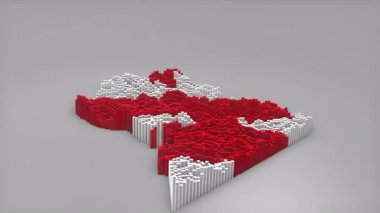 ABD Başkenti Washington, D.C. 'nin girişi 3D çubuklarla haritayı oluşturan haber, politik olaylar, spor tanıtımları ve sunumlar için kullanışlı Dalgalanan Bayrak Tasarımı.