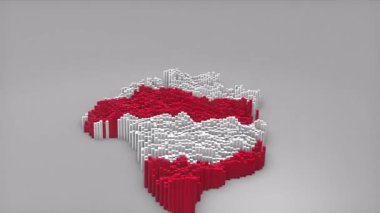 Grönland ülke açılışı 3d çubuklarıyla haritayı oluşturan Waving Flag Design haber, politik olaylar, spor tanıtımları ve sunumlar için kullanışlı.