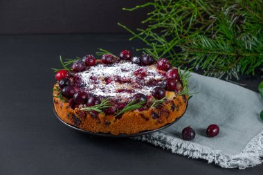 Geleneksel İngiliz Noel Kızılcık Turtası. Yüksek kalite fotoğraf