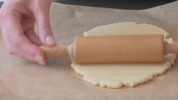 Déposer Pâte Biscuits Préparation Pâte Sable Des Images Fullhd Haute — Video