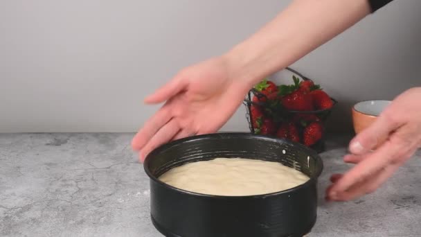 Προετοιμασία Ζύμης Για Ψήσιμο Μπισκότο Υψηλής Ποιότητας Υλικό Fullhd — Αρχείο Βίντεο