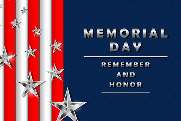 Emléknap Feledje Becsület Háttér Amerikai Megemlékezés Napja Amerikai Nemzeti Ünnep — Stock Vector