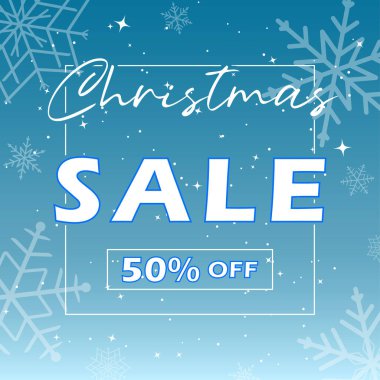 Noel indirimi metin vektör pankartı tasarımı. Noel 'de indirimli alışveriş için arka plan. Vektör illüstrasyonu.