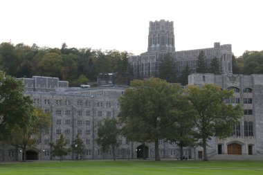 Touring about at the West Point Academy In West Point, NY by the Hudson River. clipart