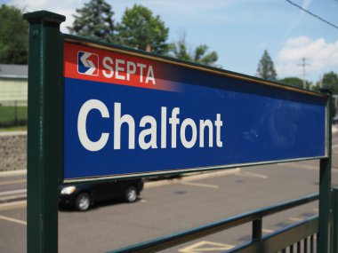 The train station in Chalfont, PA. The train transports commuters to Philadelphia.