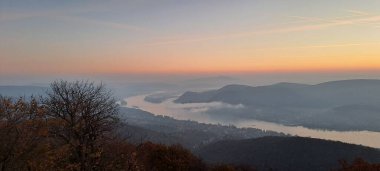 panoramik danube, hungary, Borzsony dağları