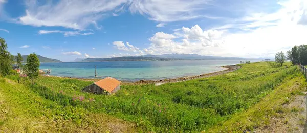 lofoten 'in panoramik hava görüntüsü