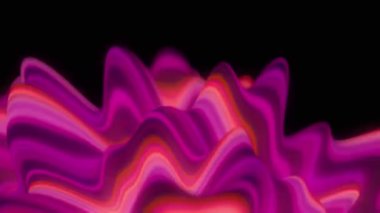 Soyut Neon Dalgaları. 4K Kusursuz Döngü.