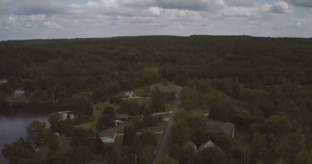 Aerial Hyperlapse Ontario Canada Cottage Country Shot Raw — Stock Video