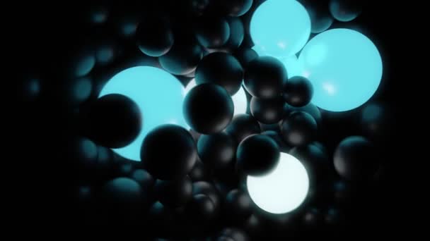 Esferas Brillantes Abstractas Animación Cgi — Vídeos de Stock