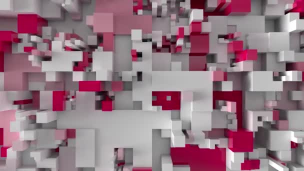Abstrakter Geometrischer Hintergrund Mit Sich Verändernden Formen Nahtlose Schleife — Stockvideo