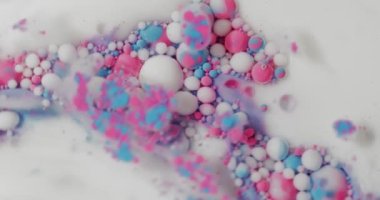 Soyut Renkli Makro Boya. 4K RAW 'da bir sinema kamerasında çekildi..