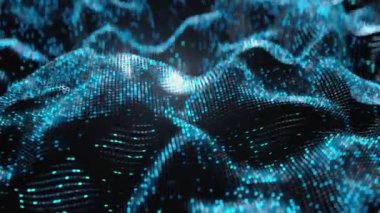 Soyut Nöral Ağ, Sanatsal Zeka Konsepti. 4K Kusursuz Döngü.