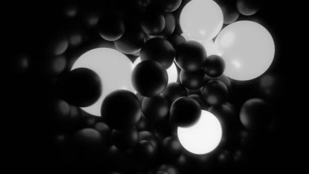 Абстрактные Светящиеся Сферы Cgi Анимация — стоковое видео