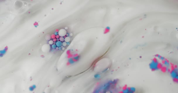 Abstract Colorful Macro Paint Shot Raw Cinema Camera — Stock Video