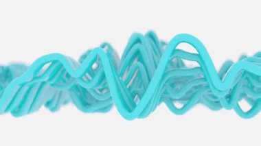 Soyut Dalgalayan Gruplar. 4K CGI animasyonu.