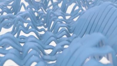 Soyut Dalgalayan Gruplar. 4K CGI animasyonu.