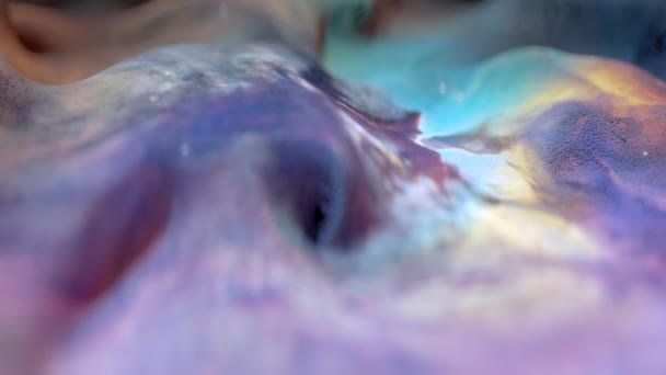 Абстрактное Цветное Облако Частиц Цвета Элементов Наса — стоковое видео