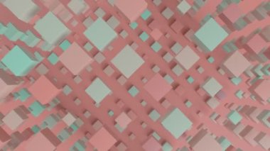 Projeksiyon haritalama renk ayıklama küp şekilleri. Kusursuz döngü.