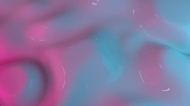 Mavi ve pembe sıvı dalgalar. Kusursuz döngü.