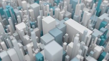 4K Renk Değiştiren Küp Yüzeyi. 3 boyutlu CGI animasyonu. Kusursuz döngü.