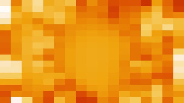 カラフルなピクセル化された正方形のモザイクパターン シームレスなループ — ストック動画