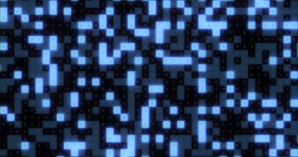 Abstract Digitaal Binary Grid Naadloze Lus — Stockvideo