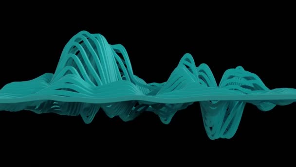 Abstract Displaced Wavy Bands Cgi Animation Nahtlose Schleife — Stockvideo