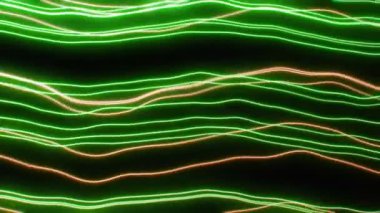 Soyut Neon Dalgalı Çizgiler. Kusursuz Döngü
